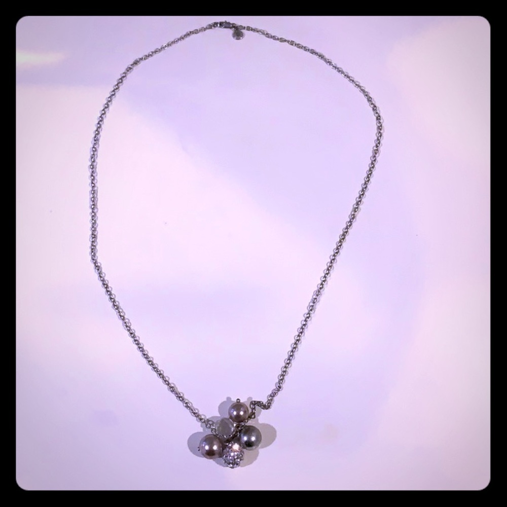 JCrew pendant necklace. Silver ball pendants.